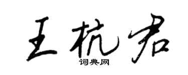 王正良王杭君行书个性签名怎么写