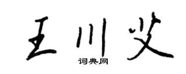 王正良王川艾行书个性签名怎么写