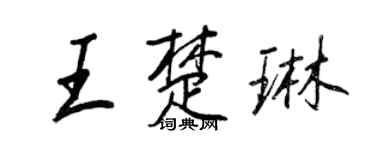 王正良王楚琳行书个性签名怎么写