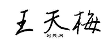 王正良王天梅行书个性签名怎么写