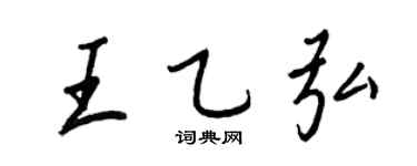 王正良王乙弘行书个性签名怎么写