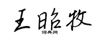 王正良王昭牧行书个性签名怎么写