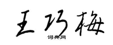 王正良王巧梅行书个性签名怎么写