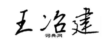 王正良王冶建行书个性签名怎么写