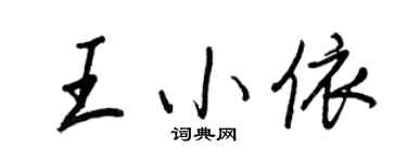 王正良王小依行书个性签名怎么写