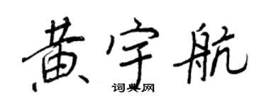 王正良黄宇航行书个性签名怎么写