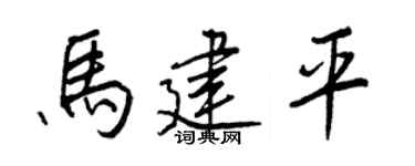 王正良马建平行书个性签名怎么写