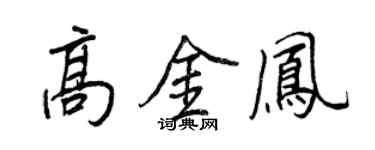 王正良高金凤行书个性签名怎么写