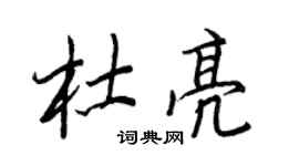 王正良杜亮行书个性签名怎么写