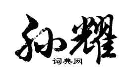 胡问遂孙耀行书个性签名怎么写