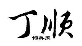 胡问遂丁顺行书个性签名怎么写