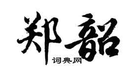 胡问遂郑韶行书个性签名怎么写