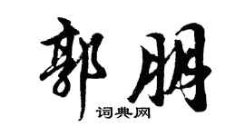 胡问遂郭朋行书个性签名怎么写