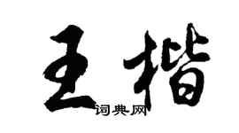 胡问遂王楷行书个性签名怎么写