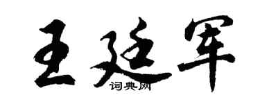 胡问遂王廷军行书个性签名怎么写