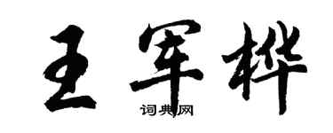 胡问遂王军桦行书个性签名怎么写