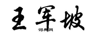 胡问遂王军坡行书个性签名怎么写