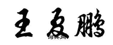 胡问遂王夏鹏行书个性签名怎么写