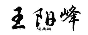 胡问遂王阳峰行书个性签名怎么写