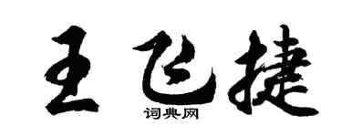 胡问遂王飞捷行书个性签名怎么写