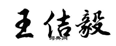 胡问遂王佶毅行书个性签名怎么写