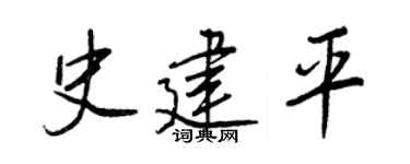 王正良史建平行书个性签名怎么写