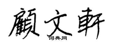 王正良顾文轩行书个性签名怎么写