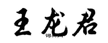 胡问遂王龙君行书个性签名怎么写