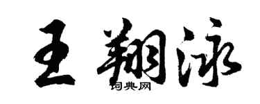 胡问遂王翔泳行书个性签名怎么写