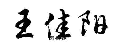 胡问遂王佳阳行书个性签名怎么写