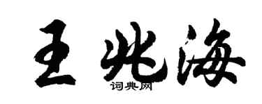 胡问遂王兆海行书个性签名怎么写