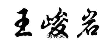 胡问遂王峻岩行书个性签名怎么写