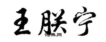 胡问遂王朕宁行书个性签名怎么写