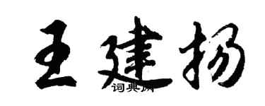 胡问遂王建扬行书个性签名怎么写