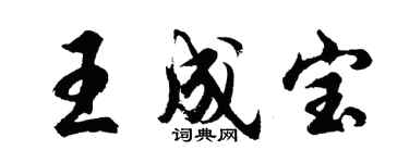 胡问遂王成宝行书个性签名怎么写