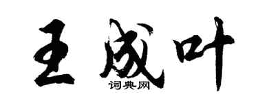 胡问遂王成叶行书个性签名怎么写