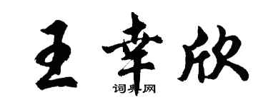 胡问遂王幸欣行书个性签名怎么写