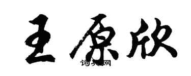 胡问遂王原欣行书个性签名怎么写