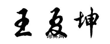 胡问遂王夏坤行书个性签名怎么写