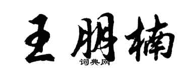 胡问遂王朋楠行书个性签名怎么写