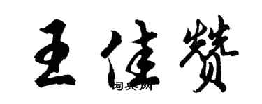 胡问遂王佳赞行书个性签名怎么写