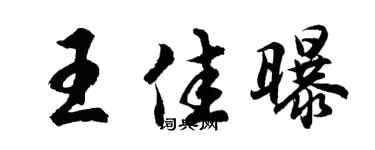 胡问遂王佳曝行书个性签名怎么写