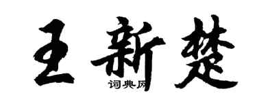 胡问遂王新楚行书个性签名怎么写