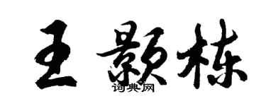 胡问遂王颢栋行书个性签名怎么写