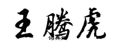 胡问遂王腾虎行书个性签名怎么写