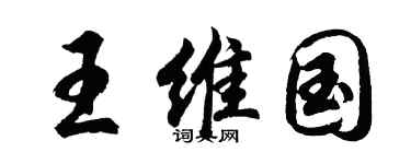 胡问遂王维国行书个性签名怎么写