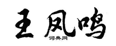 胡问遂王凤鸣行书个性签名怎么写