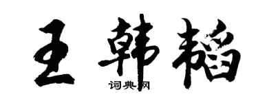 胡问遂王韩韬行书个性签名怎么写