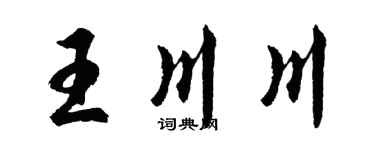 胡问遂王川川行书个性签名怎么写