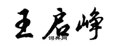 胡问遂王启峥行书个性签名怎么写